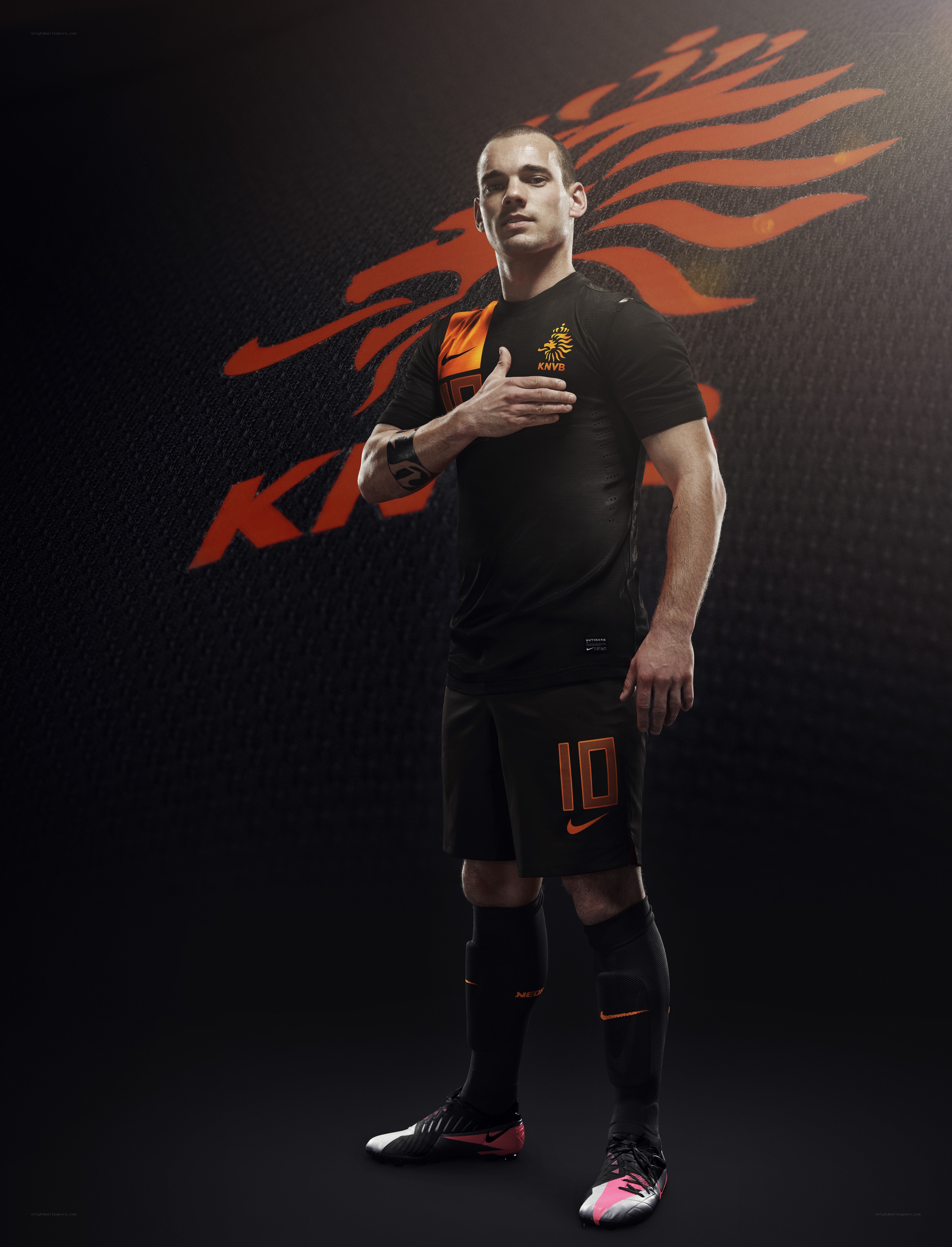 Dutch football player in kit