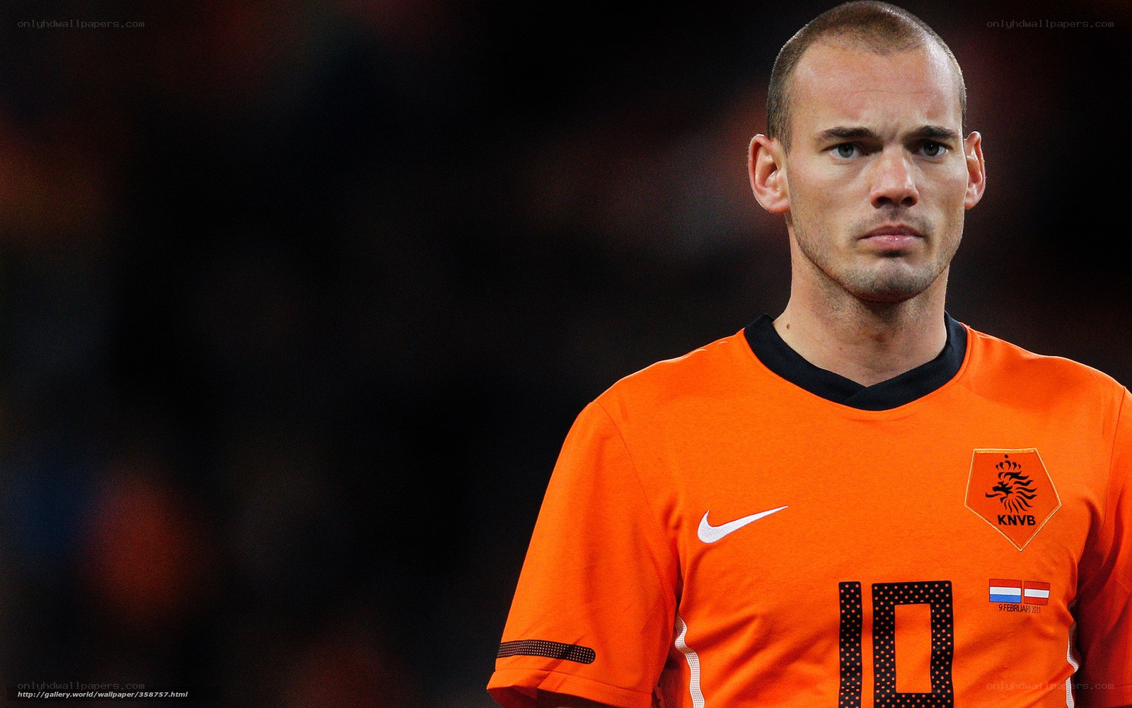 Dutch football player in orange jersey