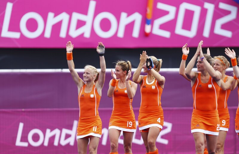 Dutch hockey team celebrates