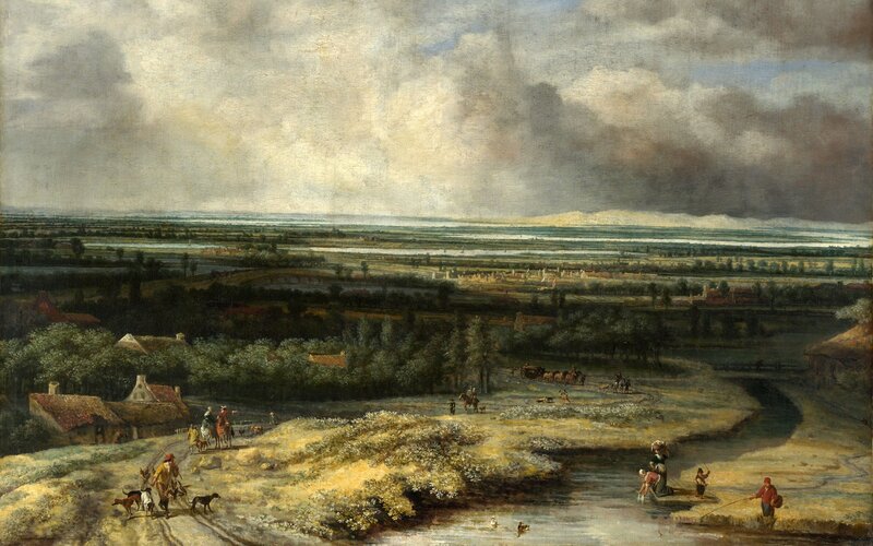 Dutch landscape with figures