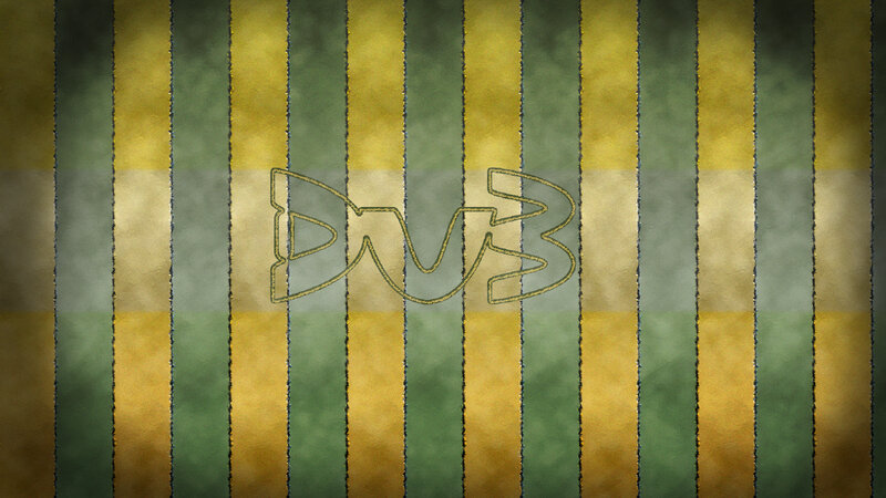 DVB logo on striped background
