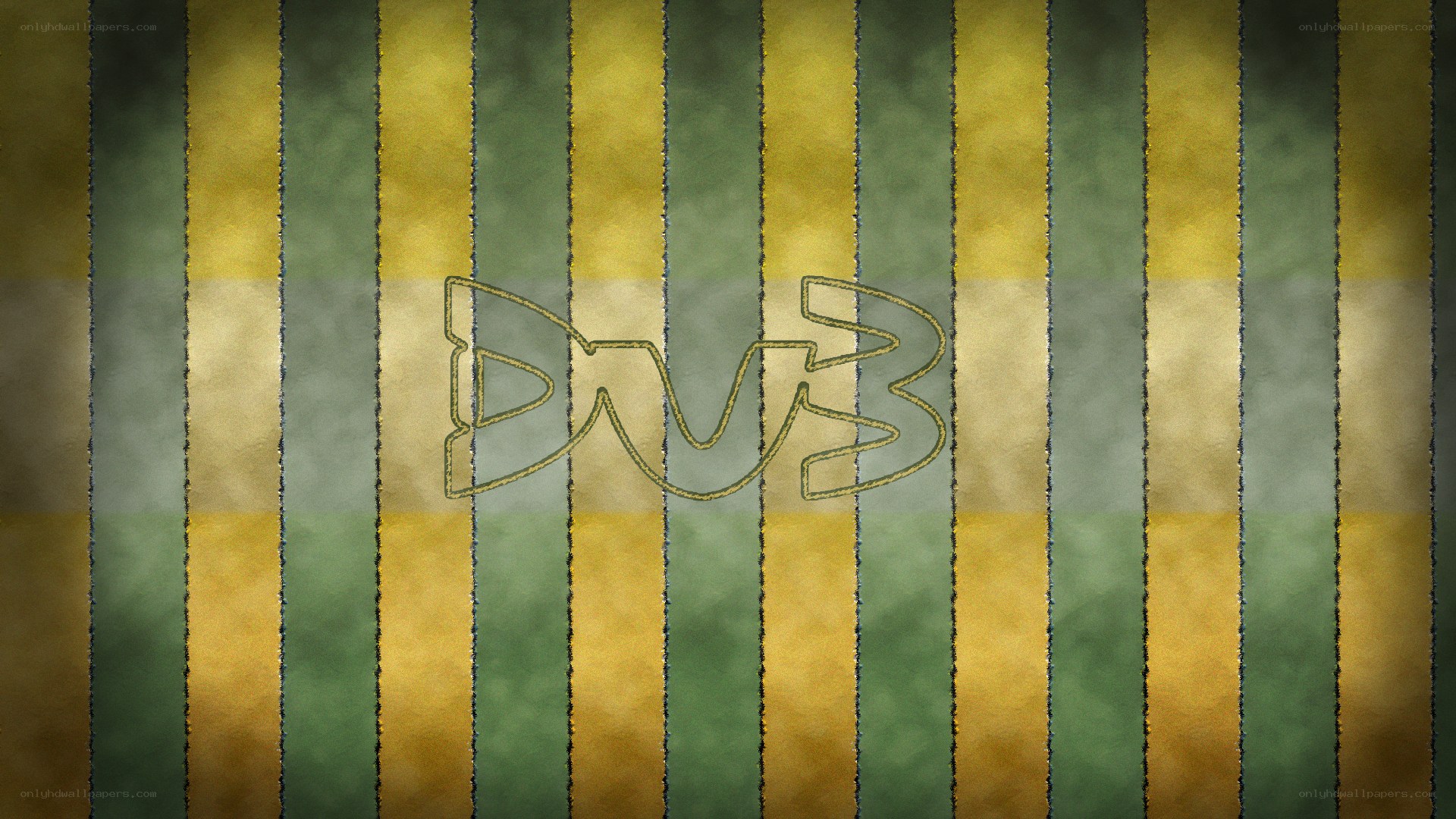 DVB logo on striped background