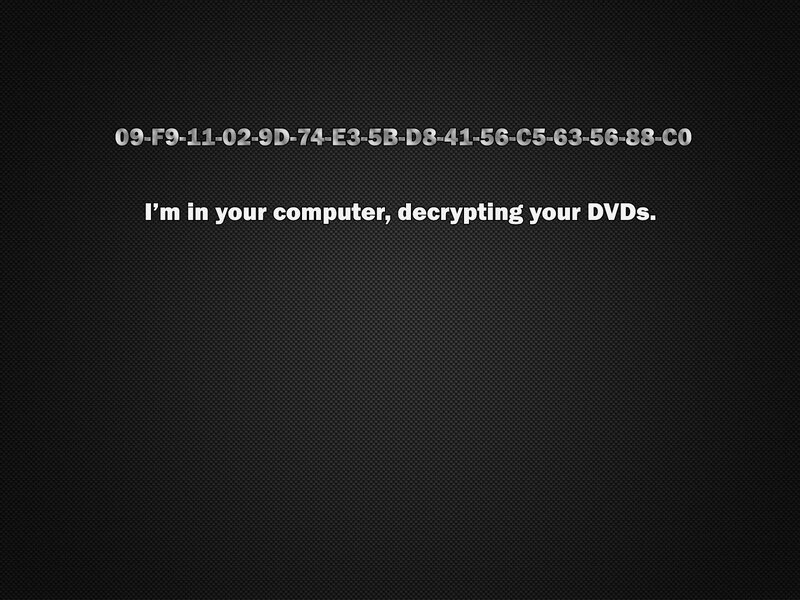 DVD decryption message