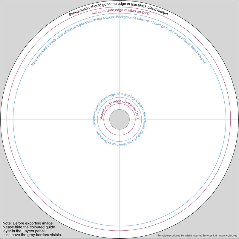 DVD label design template