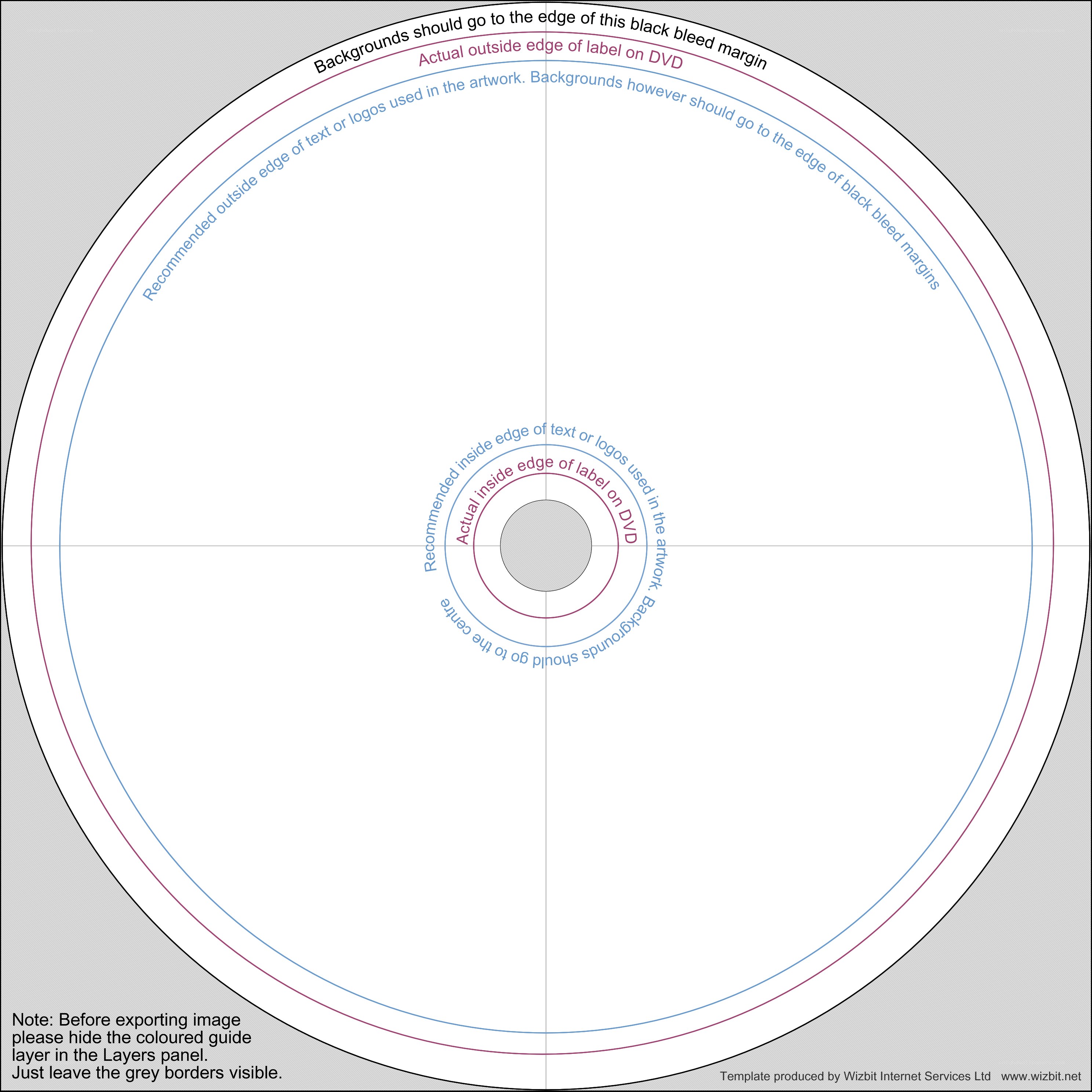 DVD label design template