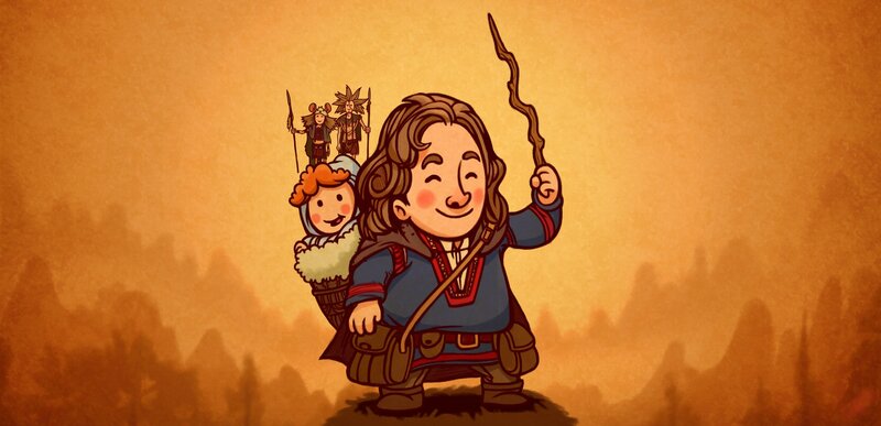 Dwarf Adventurer with Child