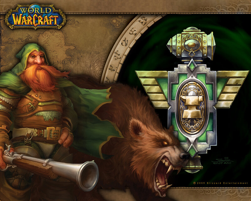 Dwarf and Bear in World of Warcraft