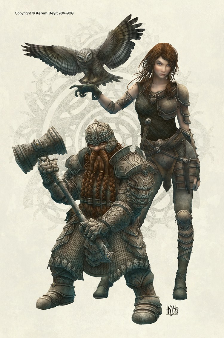 dwarf and elf companions