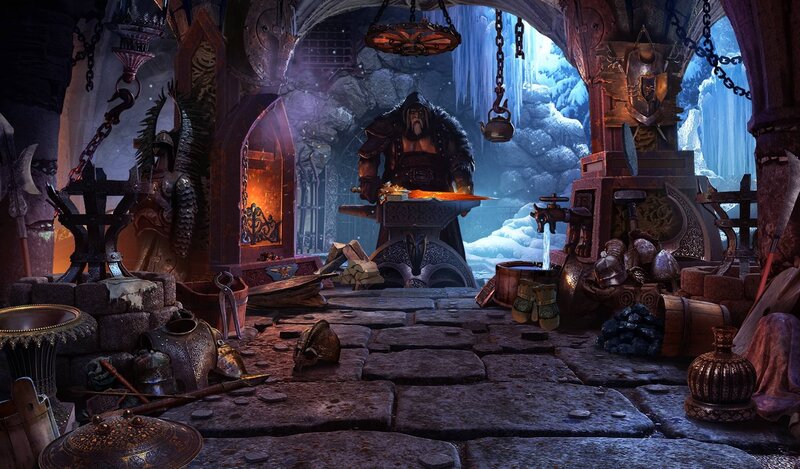 Dwarf Blacksmith at Forge