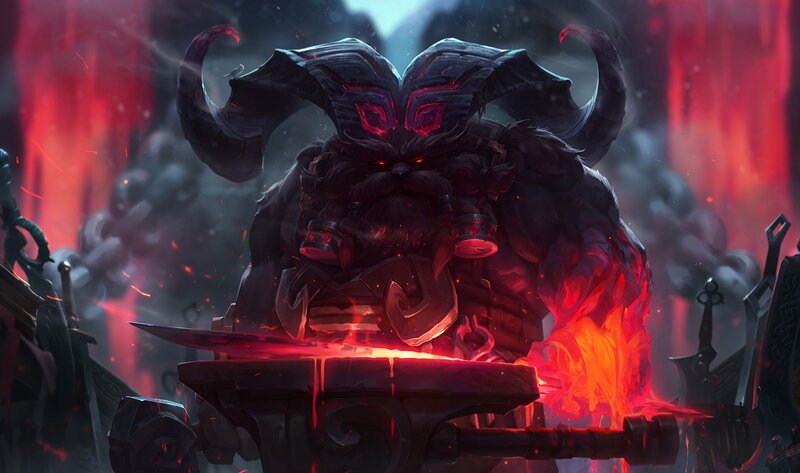 Dwarf Blacksmith with Hammer — Red
