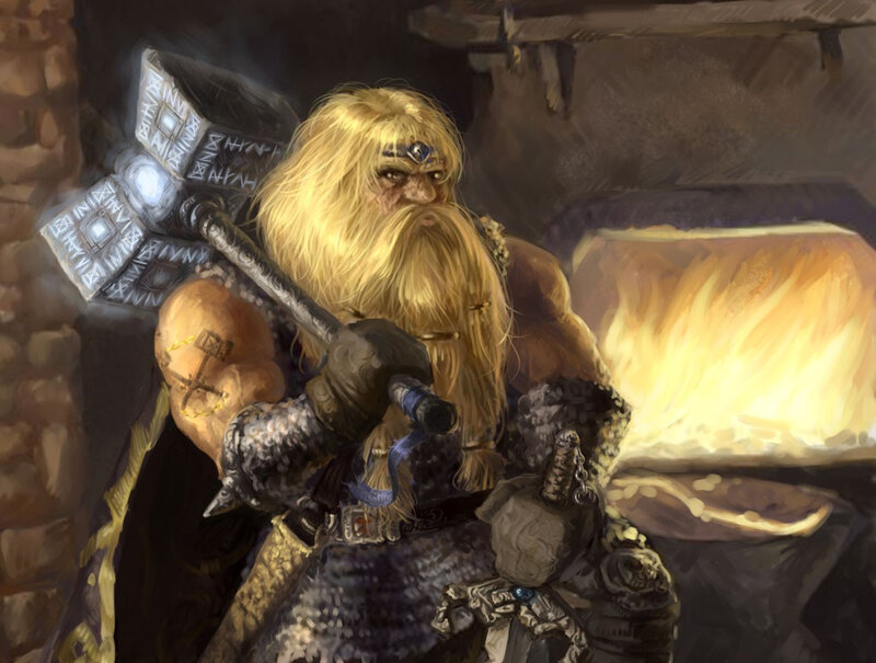 Dwarf Blacksmith with Hammer