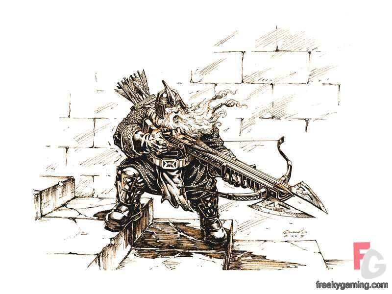 dwarf crossbowman illustration