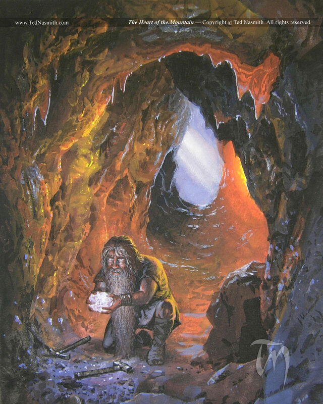 Dwarf in a mountain cave