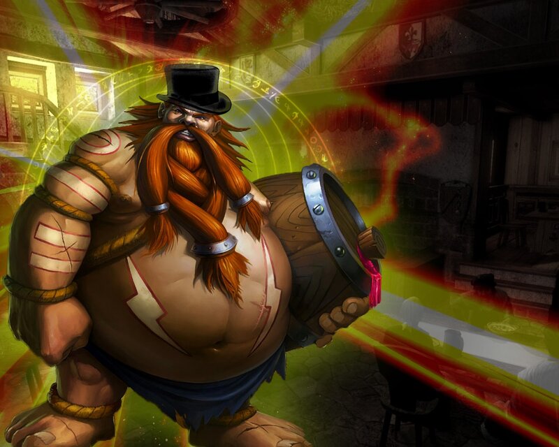 dwarf mage with a barrel