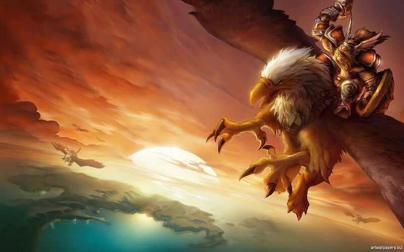 Dwarf Riding Eagle