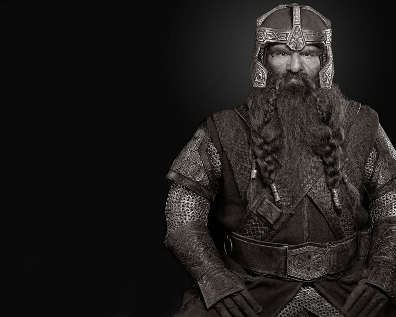 Dwarf Warrior in Armor — Black