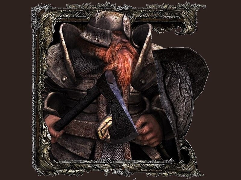 Dwarf Warrior with Axe — Brown, Dramatic, Digital Art, Armor