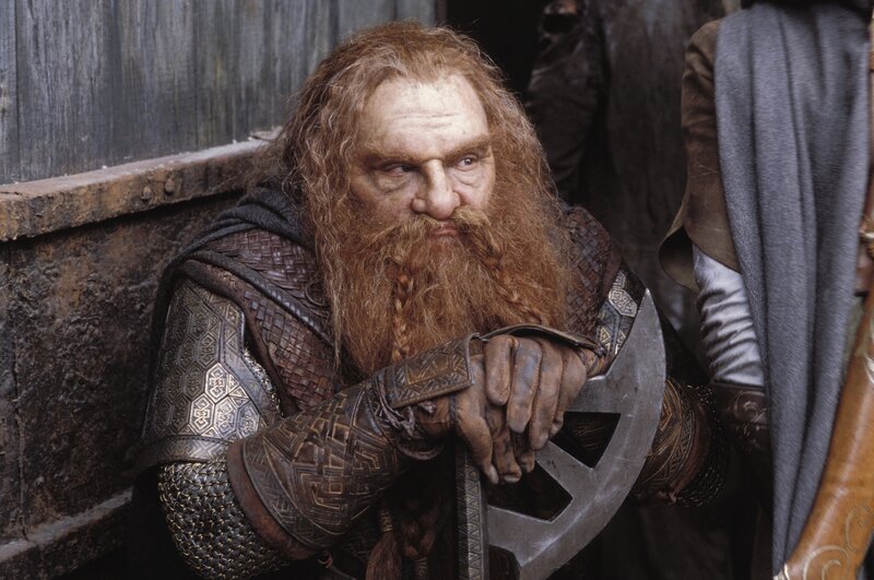 Dwarf Warrior with Axe — Brown, Serious