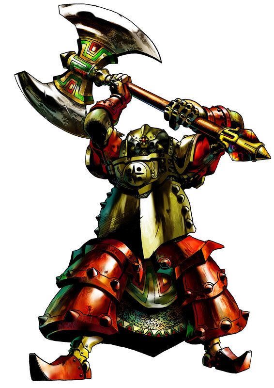 Dwarf Warrior with Axe — Red