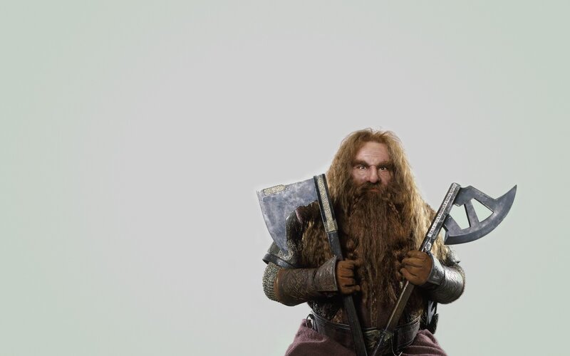 Dwarf Warrior with Axes — Brown
