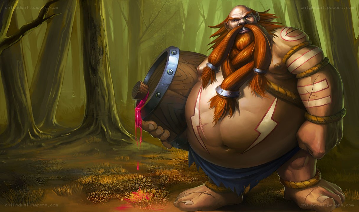 dwarf warrior with barrel