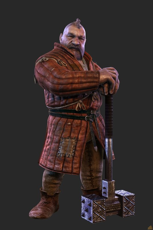 dwarf warrior with hammer
