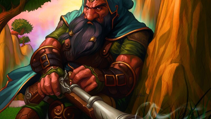 dwarf warrior with rifle