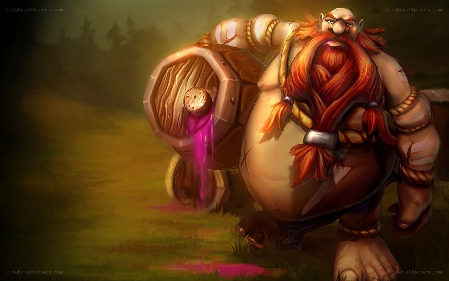 dwarf with a barrel
