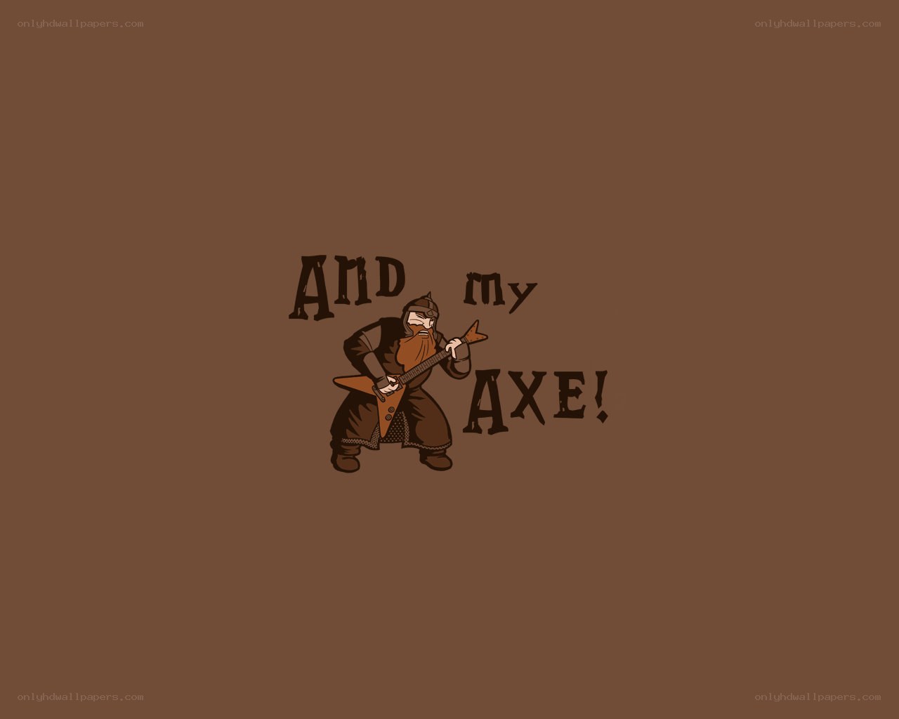dwarf with axe guitar