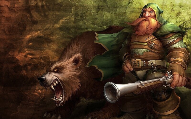 dwarf with bear companion