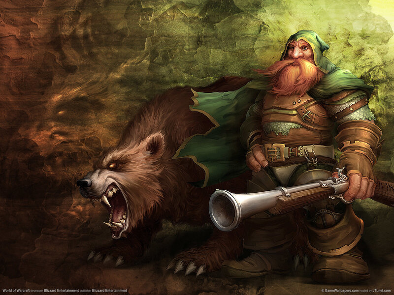 Dwarf with Bear — Green