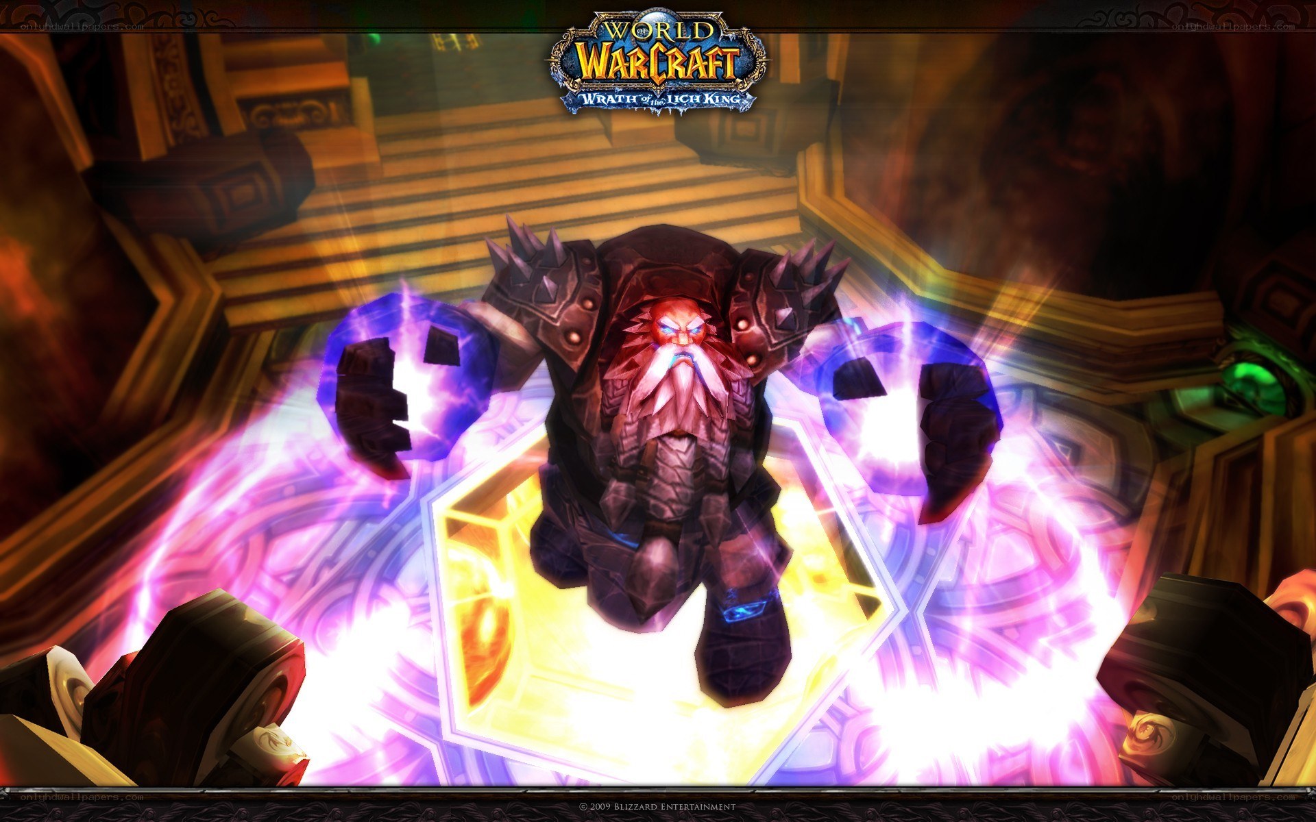 Dwarven mage in glowing runes