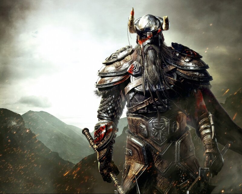 Dwarven Warrior in Armor — Gray