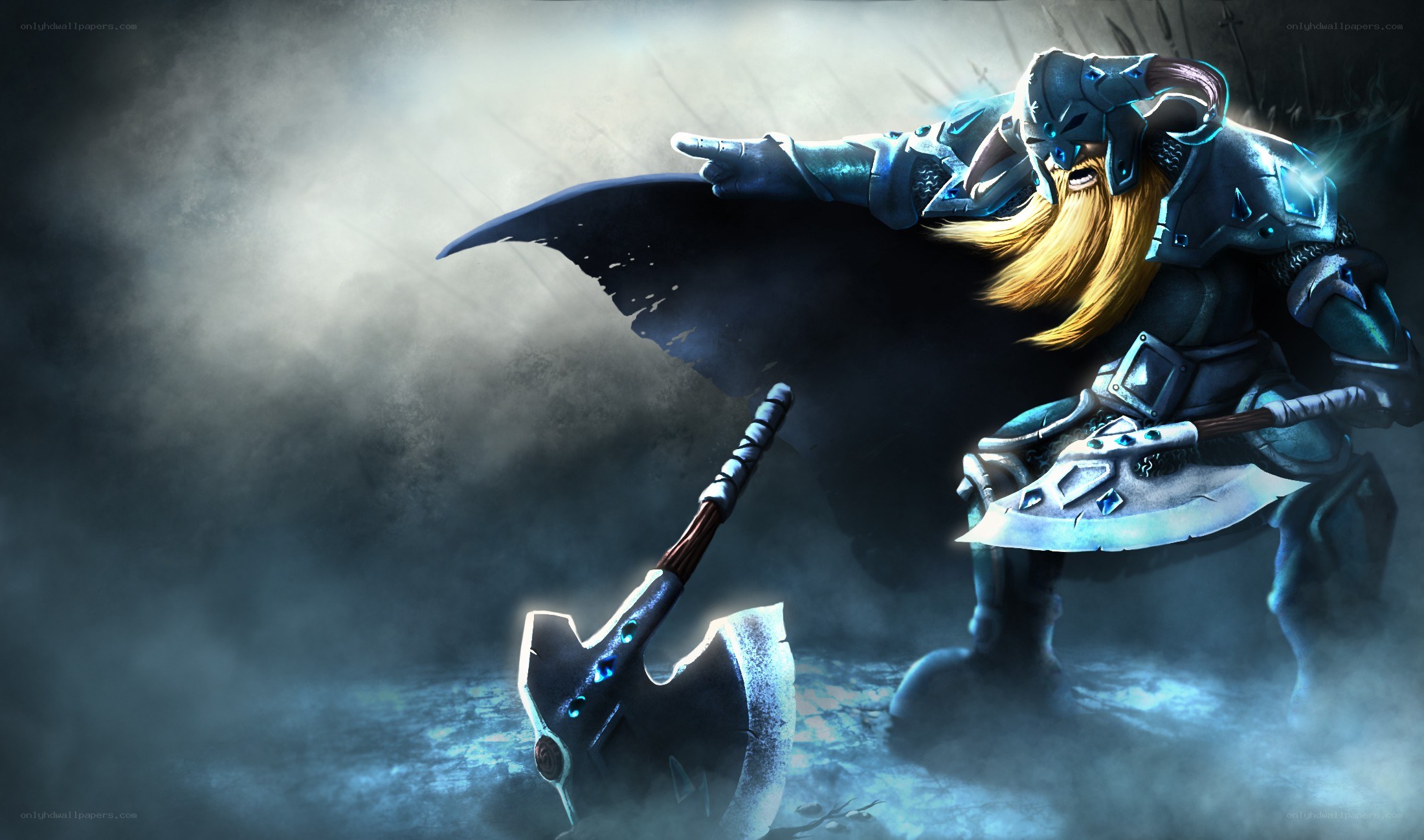 dwarven warrior with axes