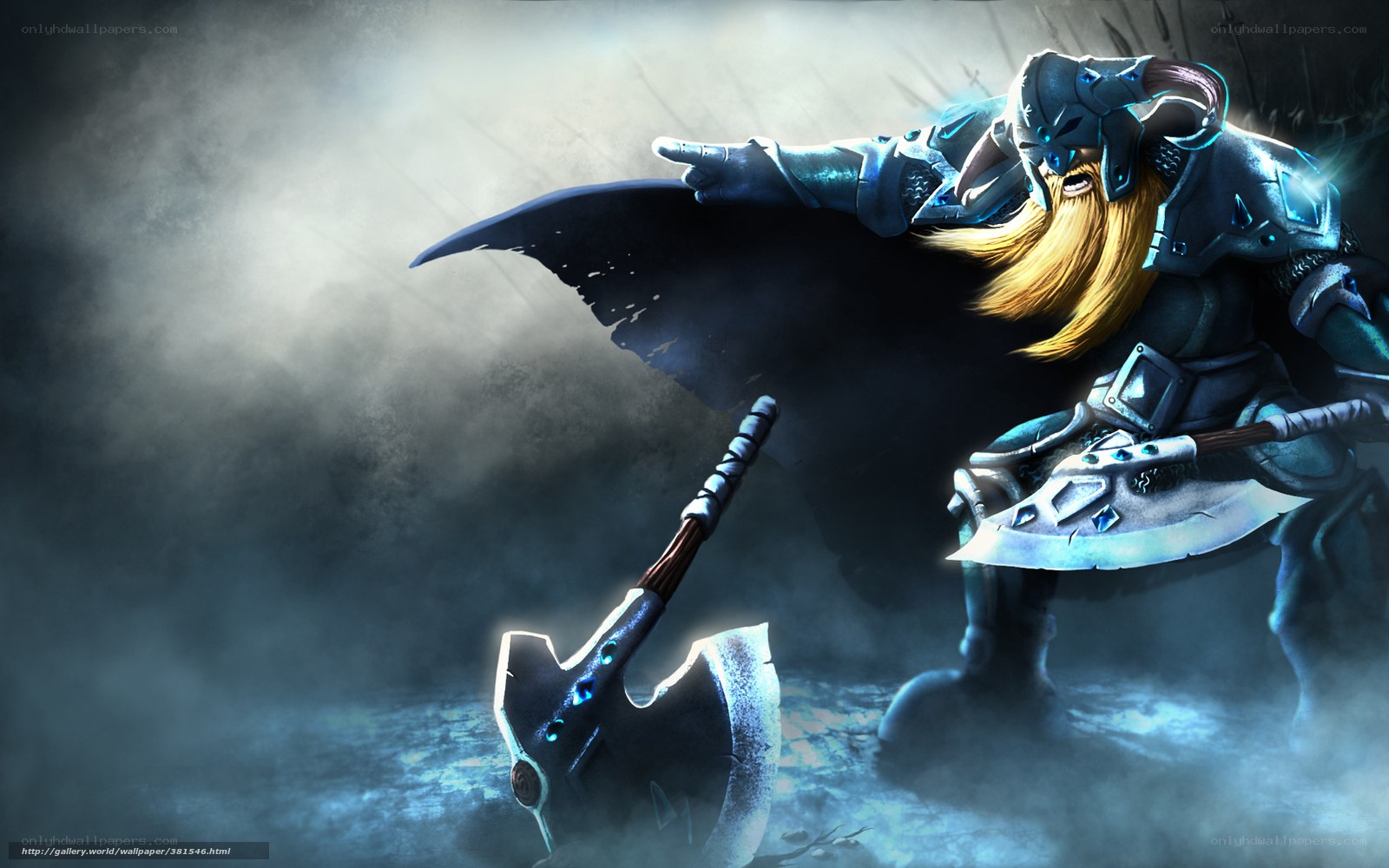 dwarven warrior with axes