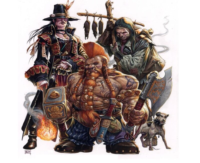 Dwarven Warrior with Companions