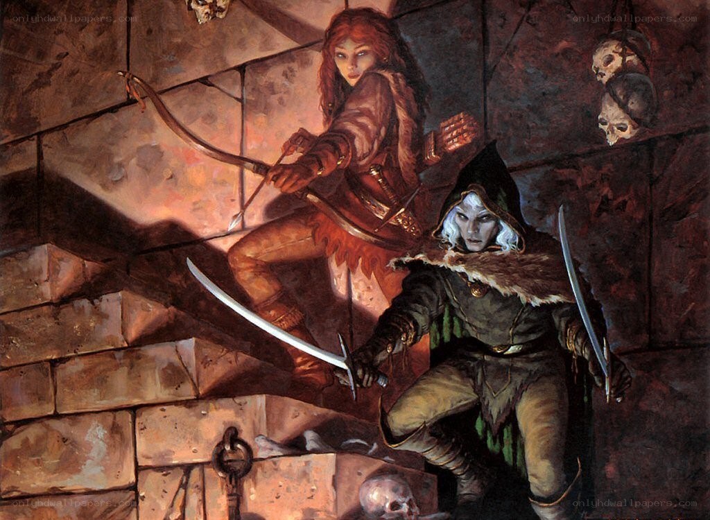 Dwarven warriors in a dungeon