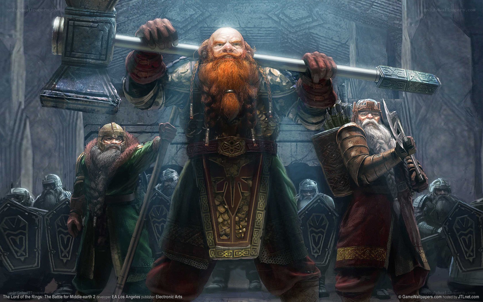 Dwarven warriors in battle
