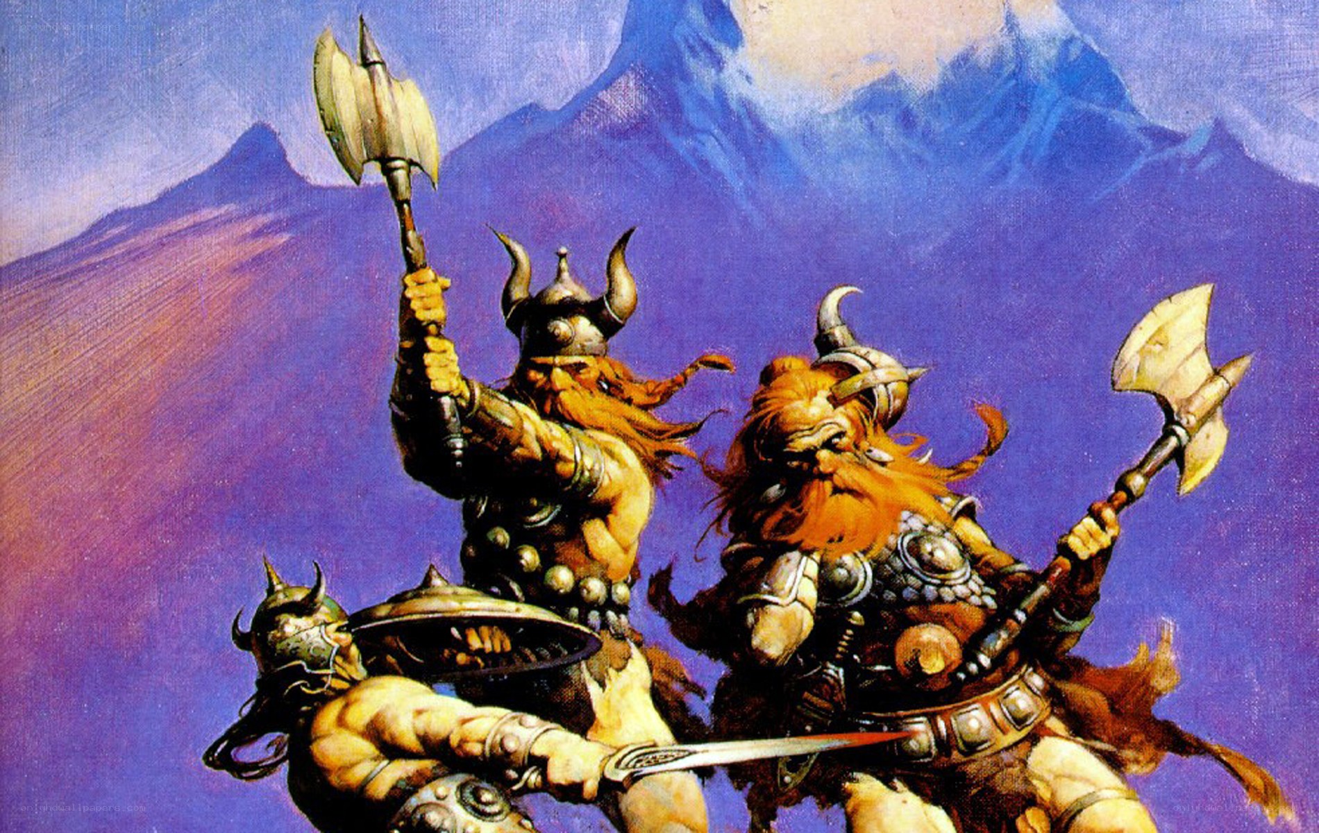 dwarven warriors in battle