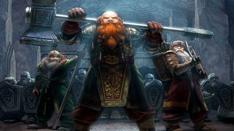 dwarven warriors in battle