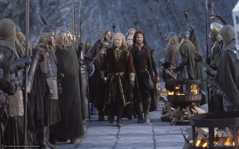 dwarves and men in a fortress