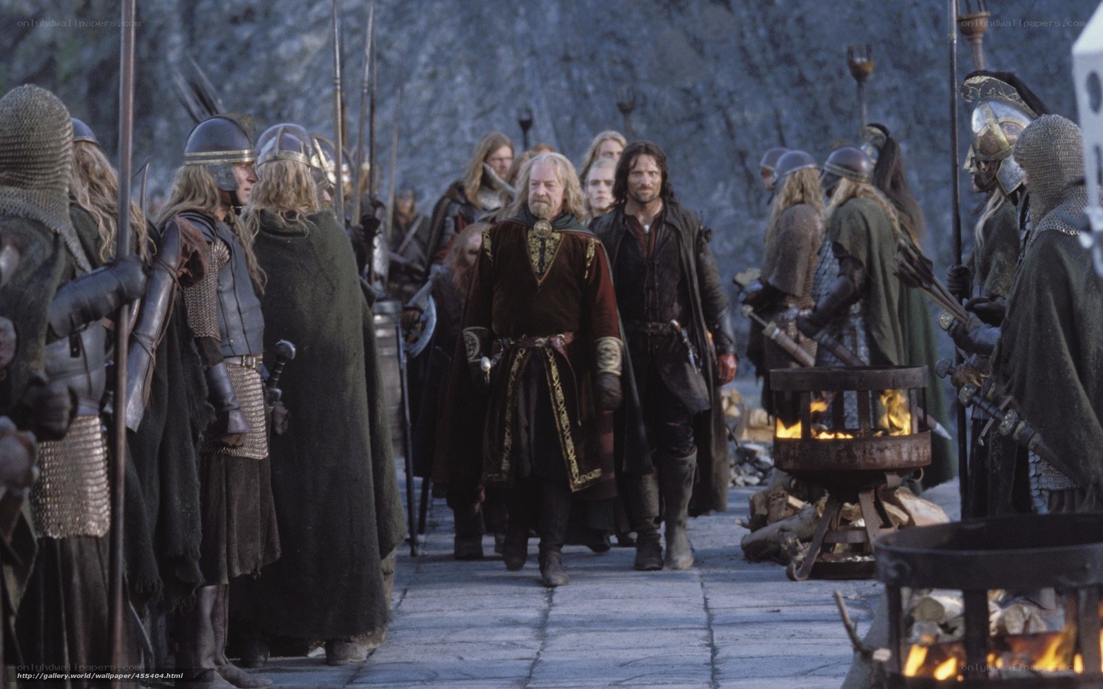 dwarves and men in a fortress