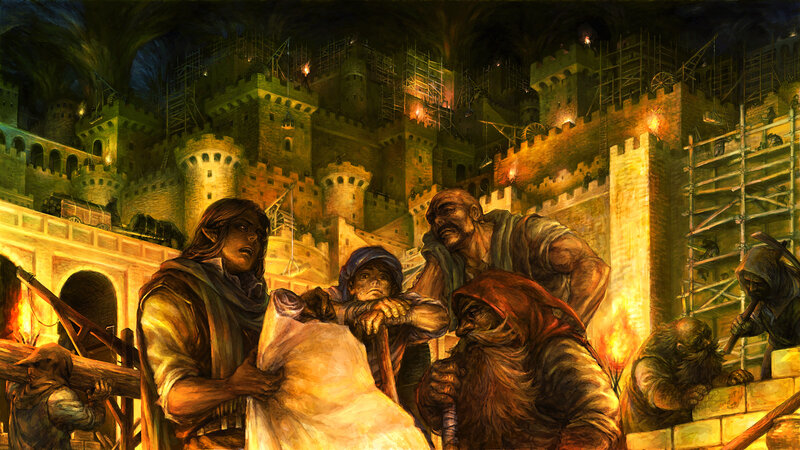 Dwarves Building Castle — Yellow