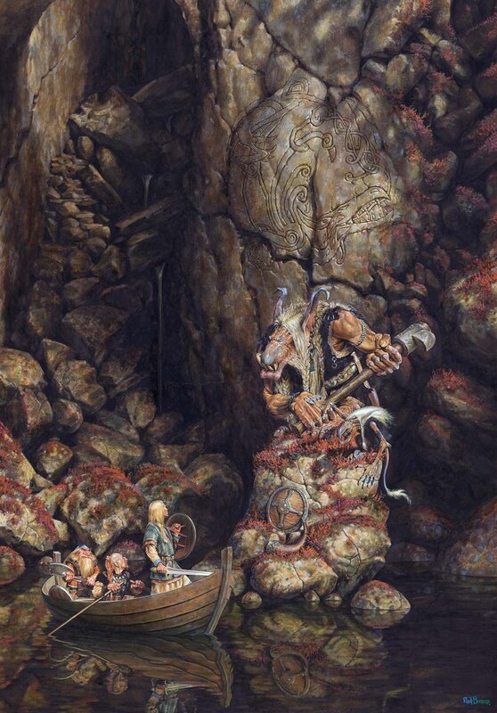 Dwarves confront a troll