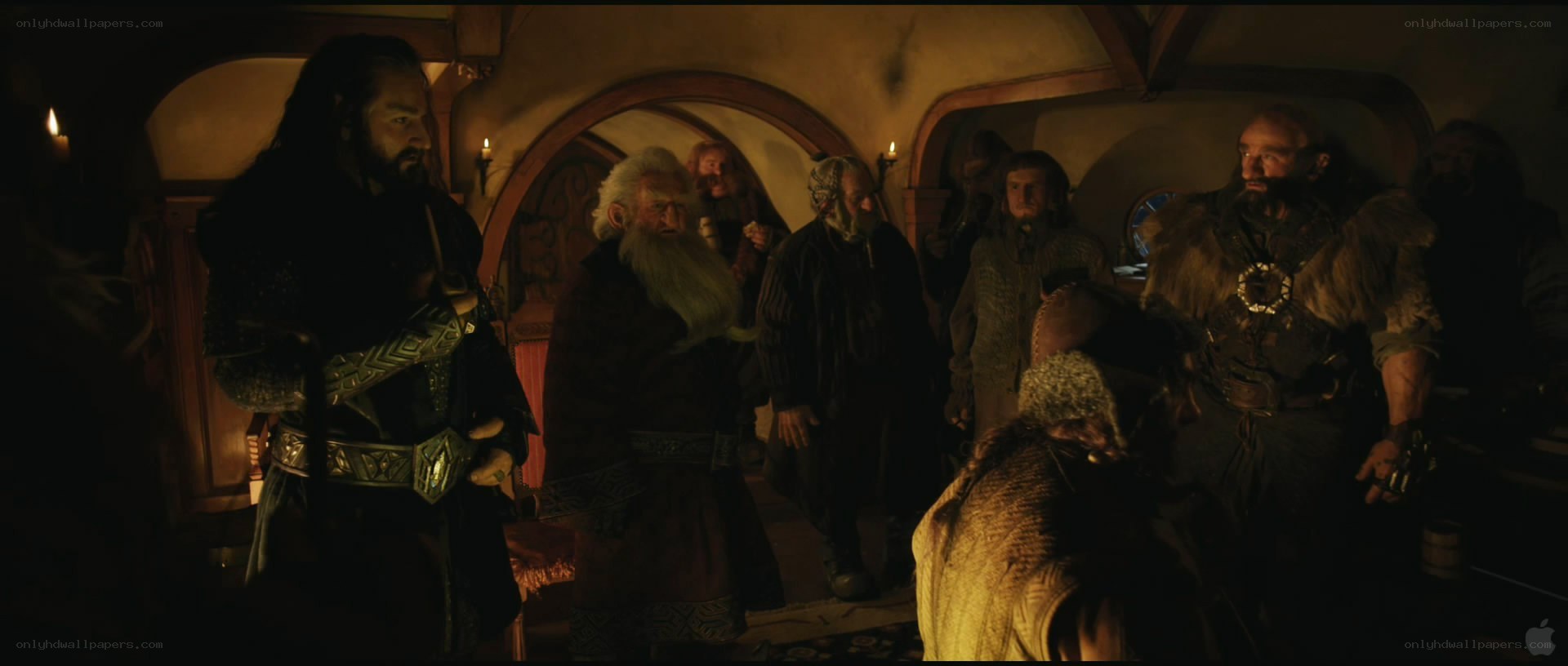 dwarves in a dimly lit hall