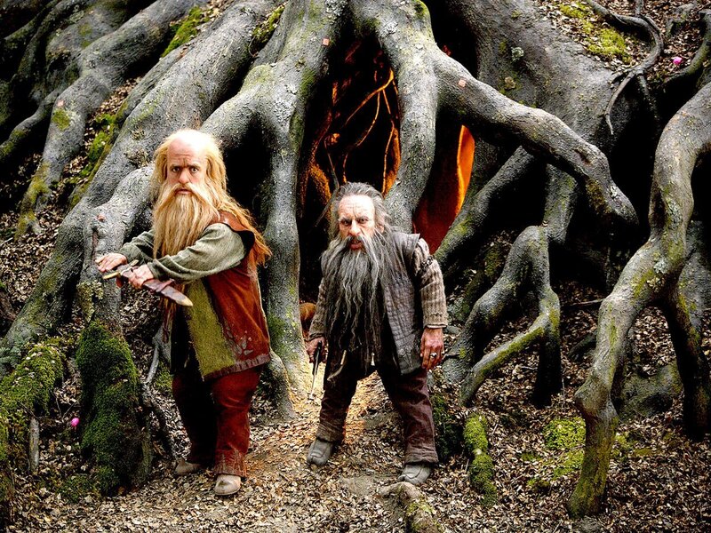 dwarves in a forest