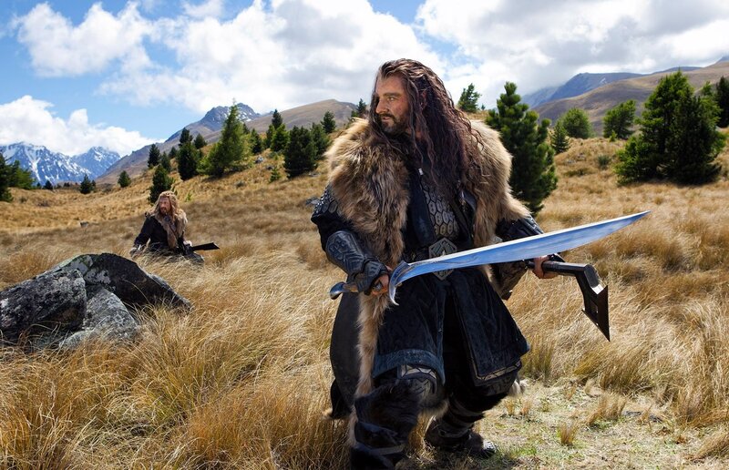 dwarves in a mountain landscape