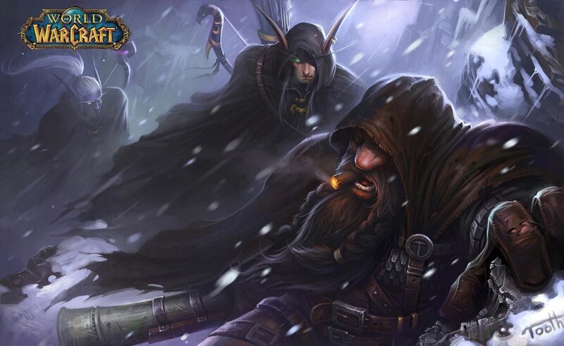 Dwarves in a snowy battle