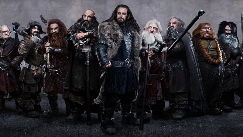Dwarves in Armor — Gray, Dramatic, Photograph, Weapons, Beards