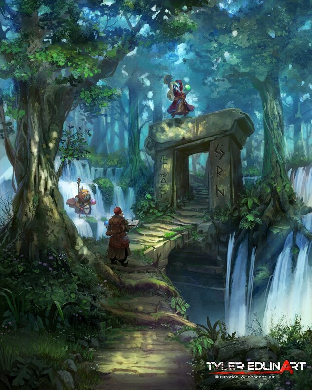 Dwarves in Forest — Green